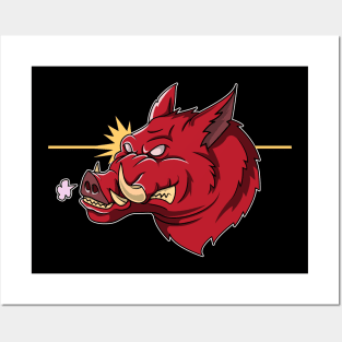 Angry Boar Head Posters and Art